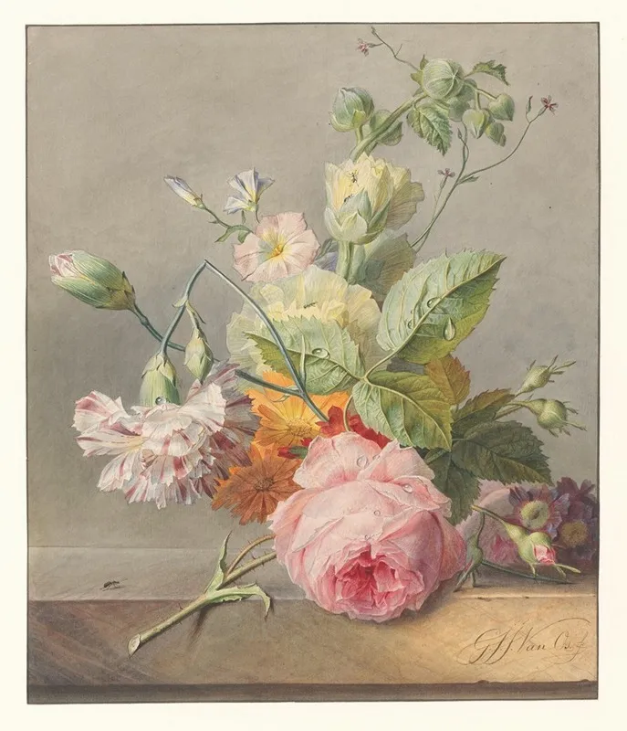 Bloemstuk 2 Wall Art by Georgius Jacobus Johannes van Os - High-Resolution Digital Print