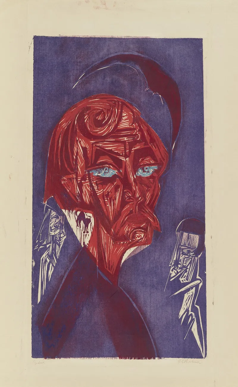 Blonder Maler Bildnis Karl Stirner Wall Art by Ernst Ludwig Kirchner - High-Resolution Digital Print