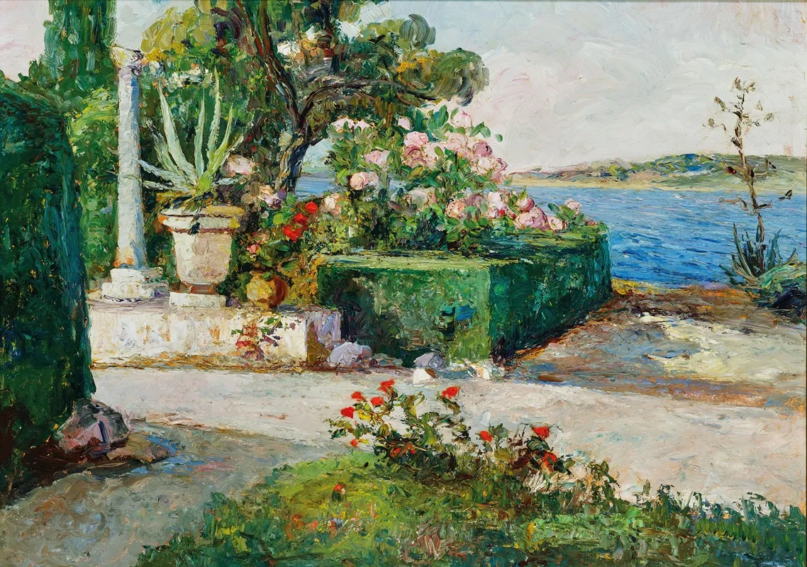 Blooming Garden At The Coast