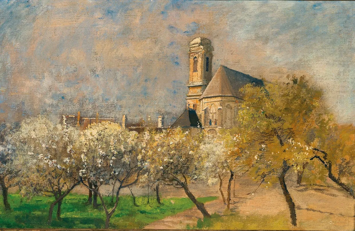 Blossoming Trees In Langenzersdorf Wall Art by Marie Egner - High-Resolution Digital Print