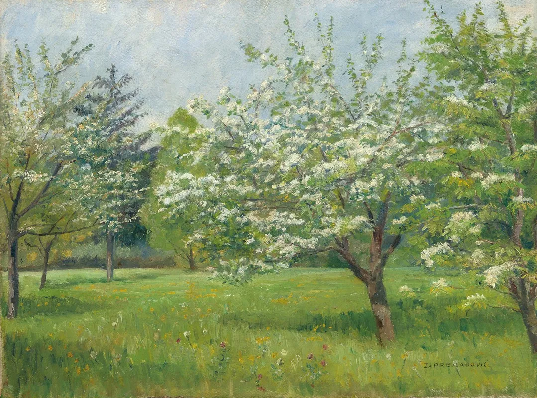 Blossoming Trees Wall Art by Zora von Preradovic - High-Resolution Digital Print