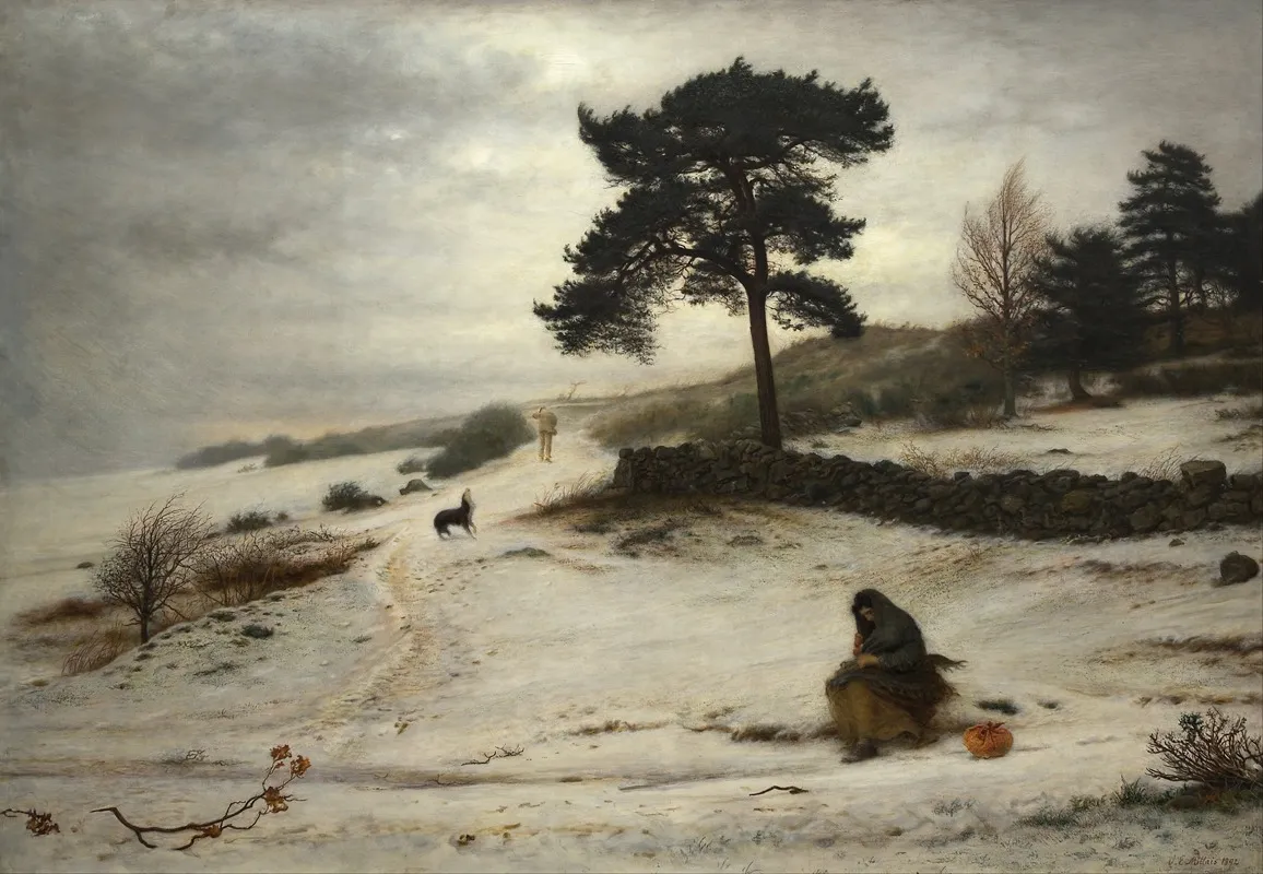 Blow Blow Thou Winter Wind Wall Art by Sir John Everett Millais - High-Resolution Digital Print