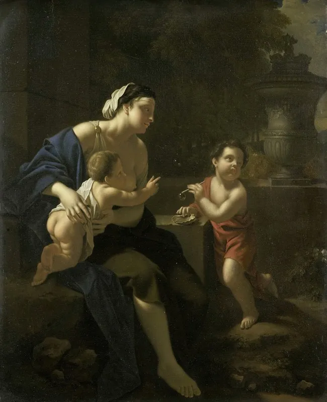 Blowing Bubbles 3 Wall Art by Pieter Van Der Werff - High-Resolution Digital Print
