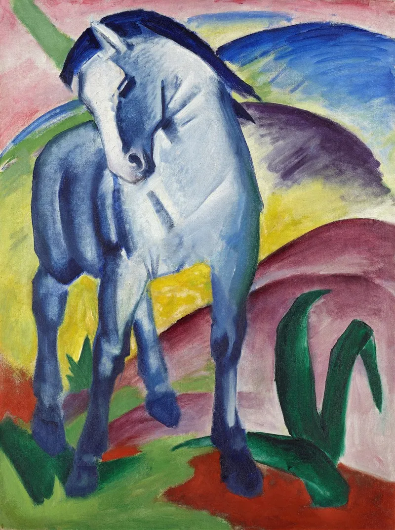 Blue Horse I Wall Art by Franz Marc - High-Resolution Digital Print