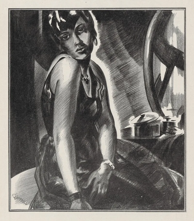 Blues Singer Backstage Wall Art by Elmer Simms Campbell - High-Resolution Digital Print