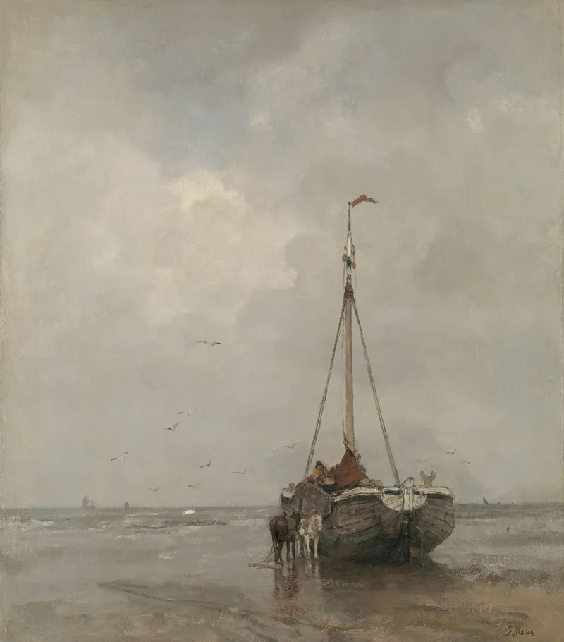 Bluff Bowed Fishing Boat On The Beach At Scheveningen