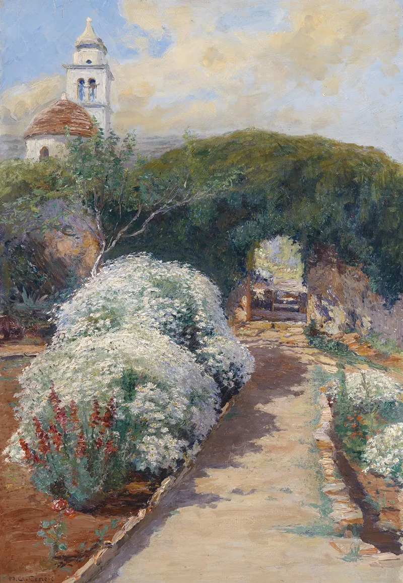 Bluhender Klostergarten 2 Wall Art by Menci Clement Crnčić - High-Resolution Digital Print