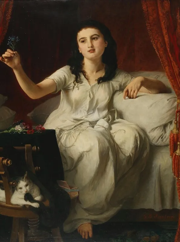 Blumengrus Am Morgen Wall Art by Johann Baptist Reiter - High-Resolution Digital Print