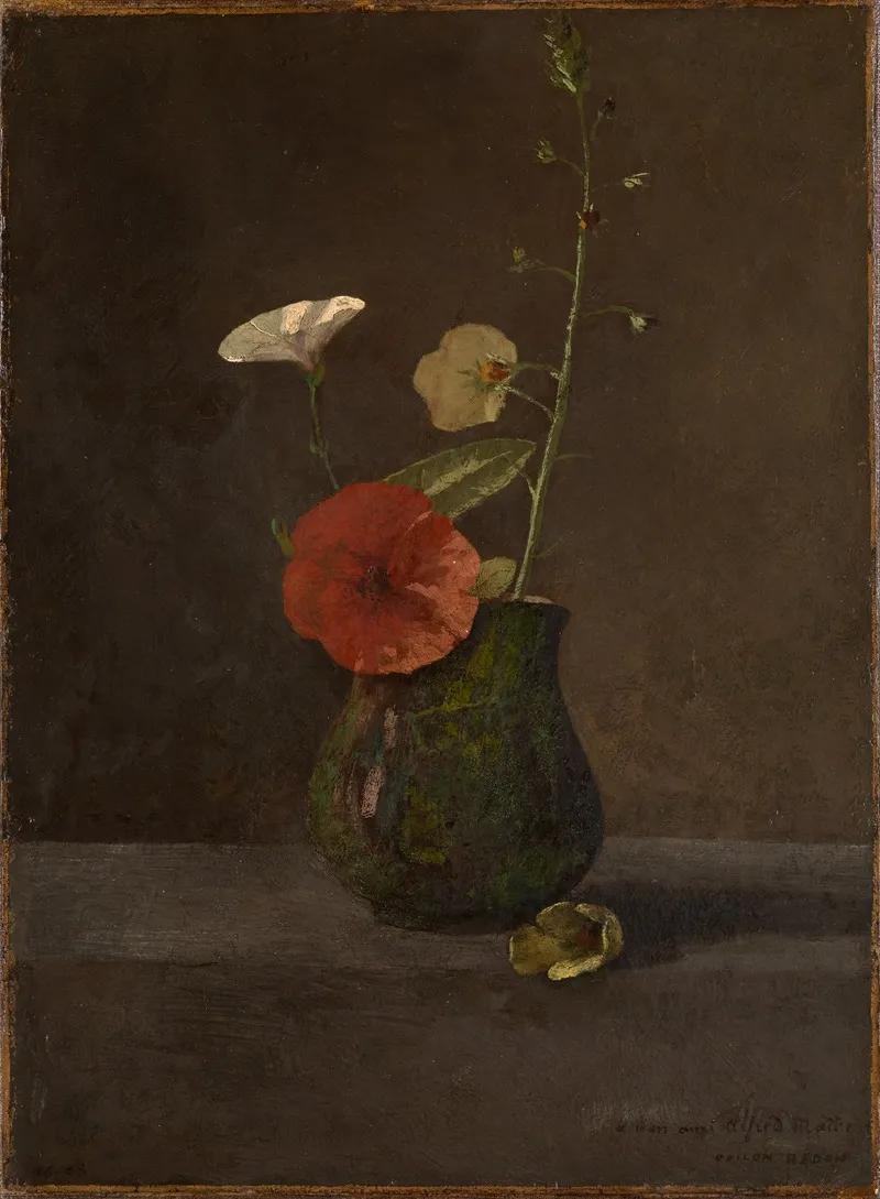 Blumenstilleben Im Grunen Krug Wall Art by Odilon Redon - High-Resolution Digital Print