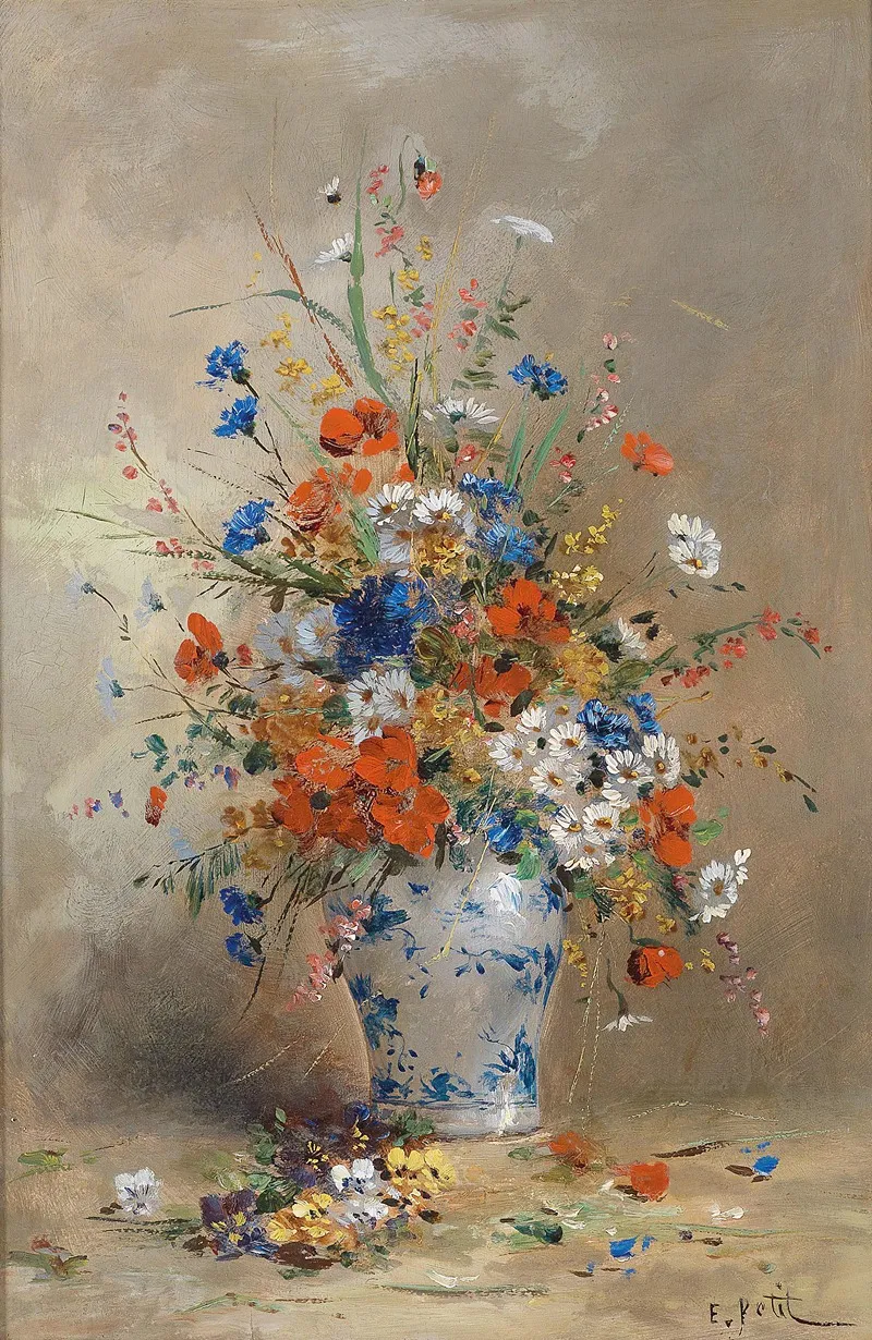 Blumenstillleben 3 Wall Art by Eugene Petit - High-Resolution Digital Print