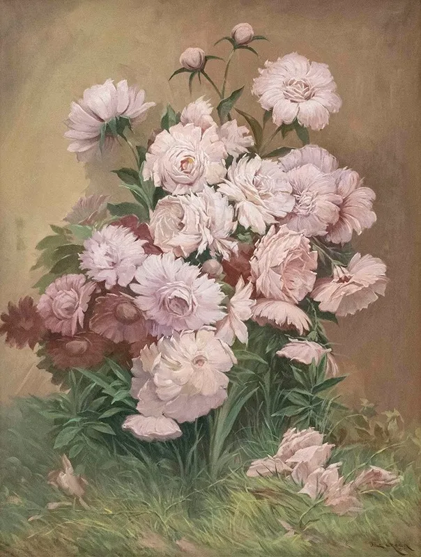 Blumenstuck Mit Pfingstrosen Wall Art by Emil Czech - High-Resolution Digital Print