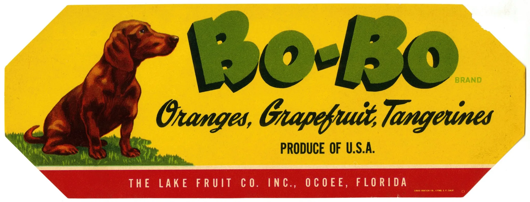 Bo Bo Brand Citrus Label