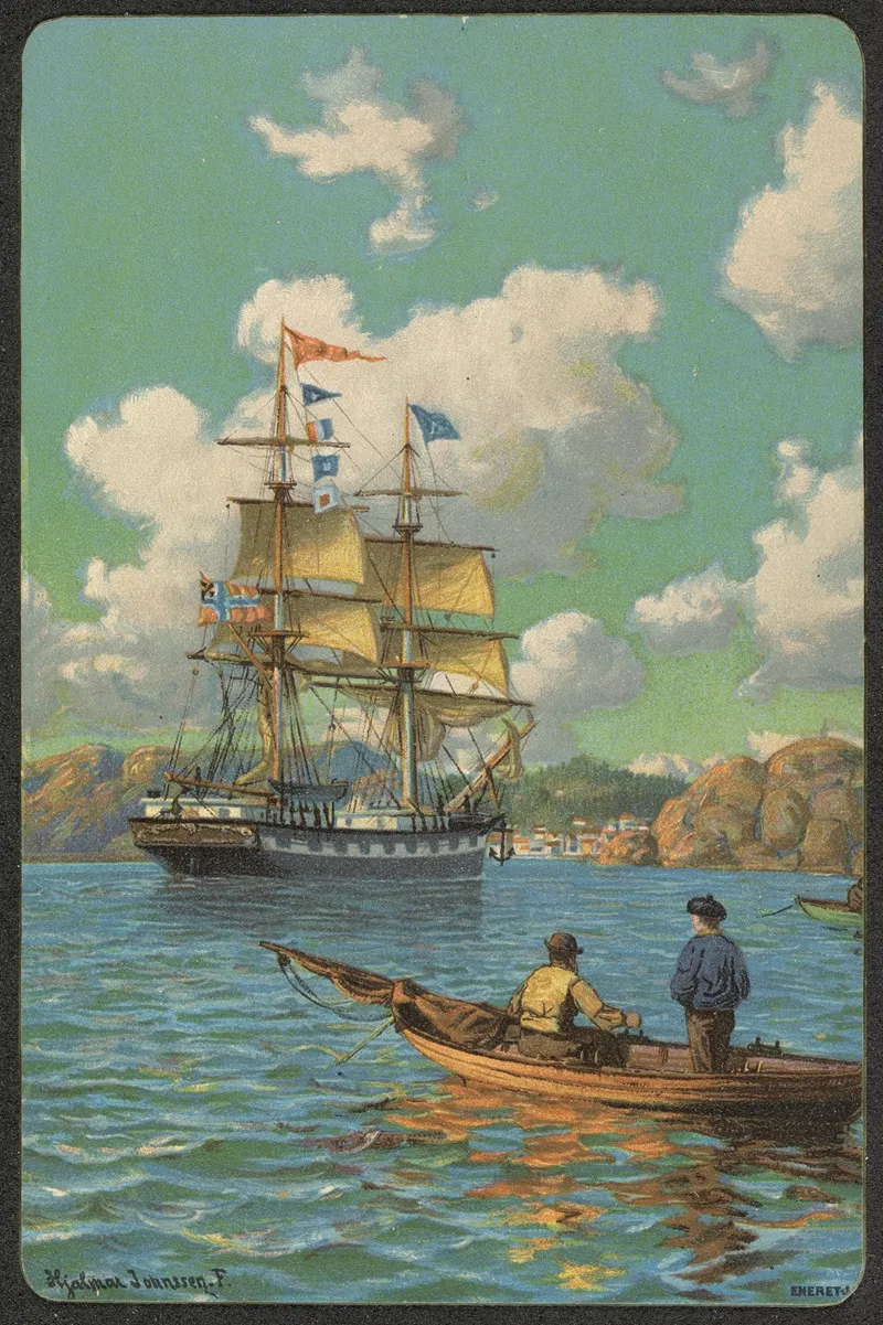 Boat Motif Wall Art by Hjalmar Johnssen - High-Resolution Digital Print