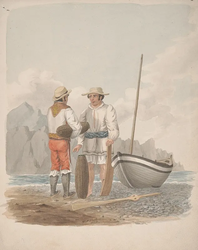 Boatman And Medianero Of Garachics Tenerife
