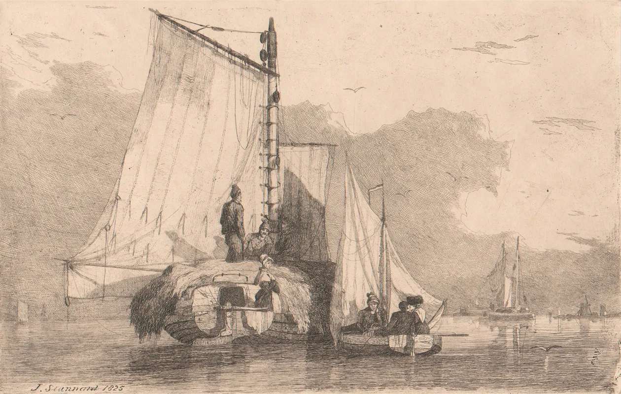 Boats At Breydon Wall Art by Joseph Stannard - High-Resolution Digital Print