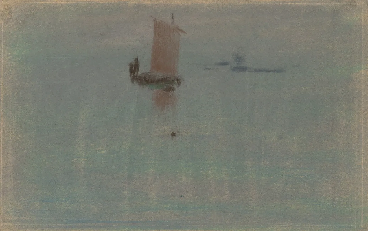 Boats At Evening Wall Art by Arthur Bowen Davies - High-Resolution Digital Print