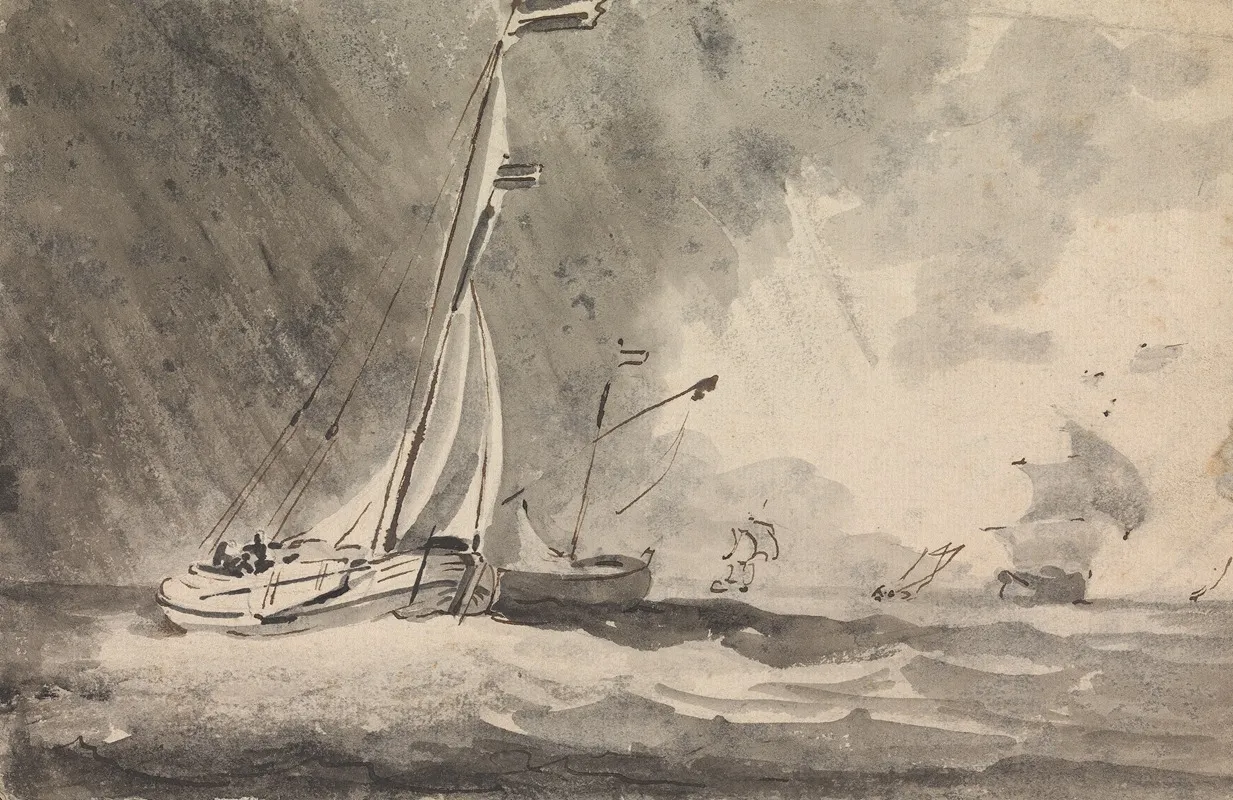 Boats In A Rainstorm