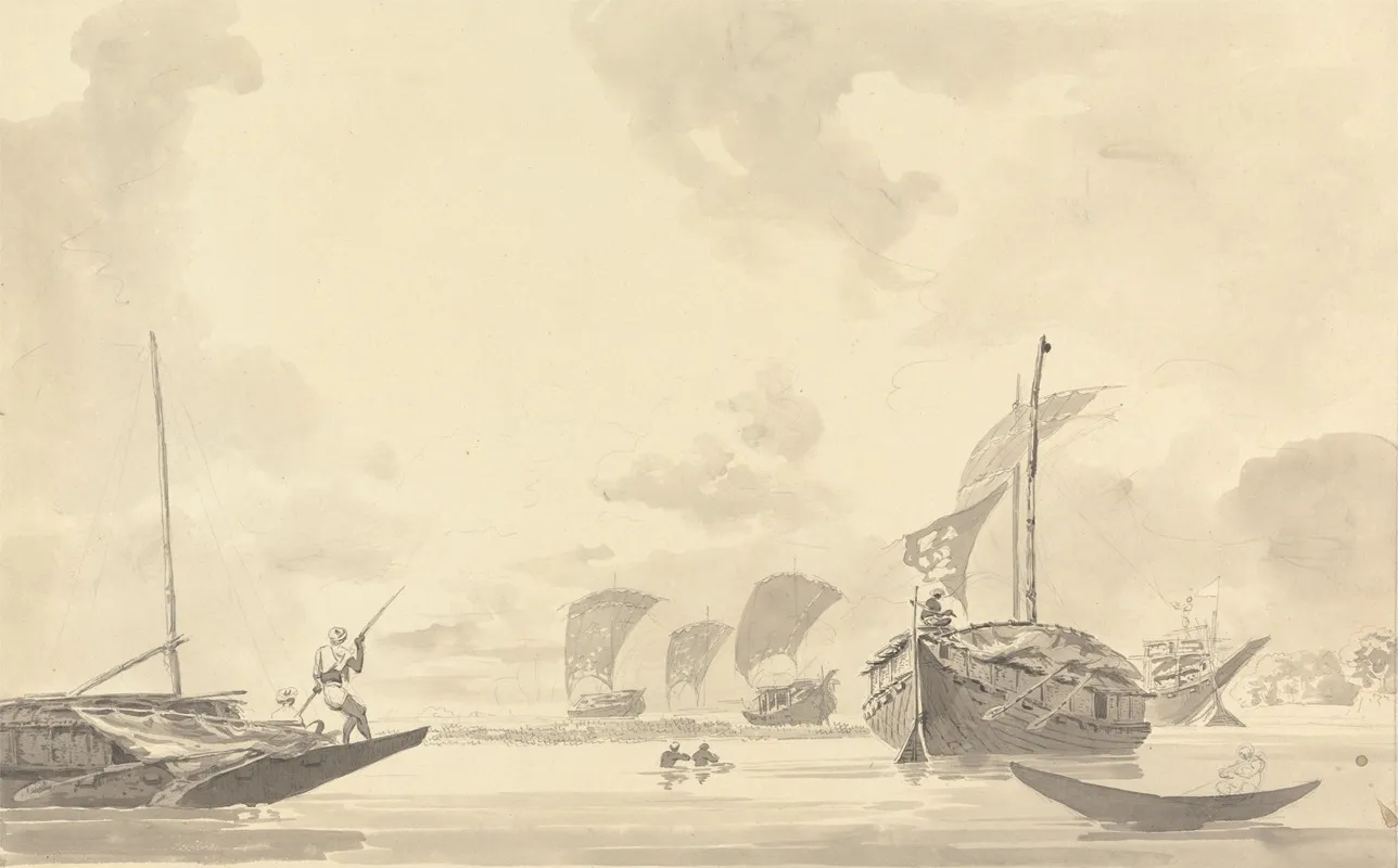 Boats On The Hoogley Hooghly River