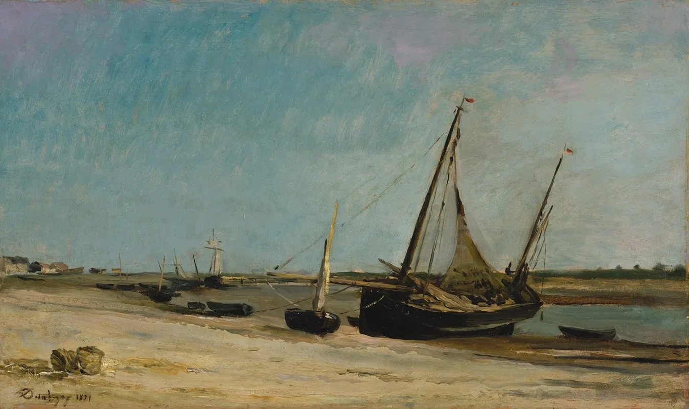Boats On The Seacoast At Etaples 2