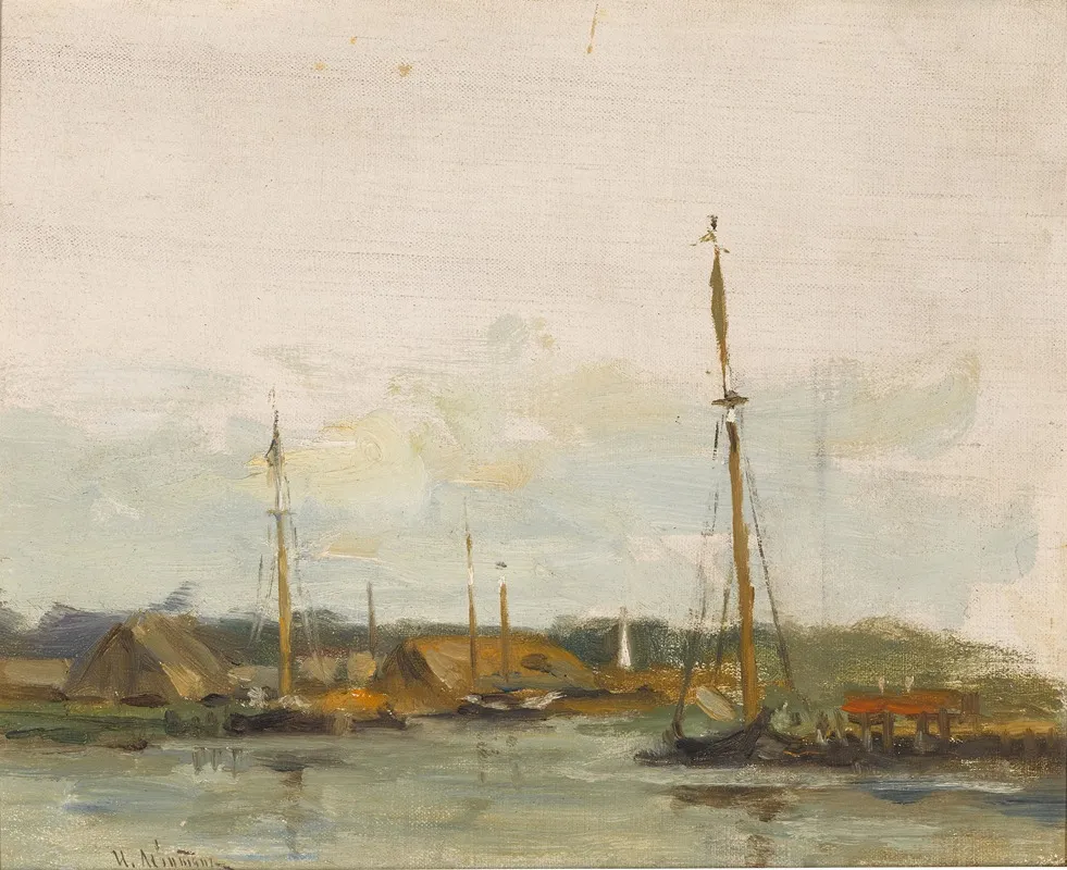 Boats On The Volga Wall Art by Isaak Ilich Levitan - High-Resolution Digital Print