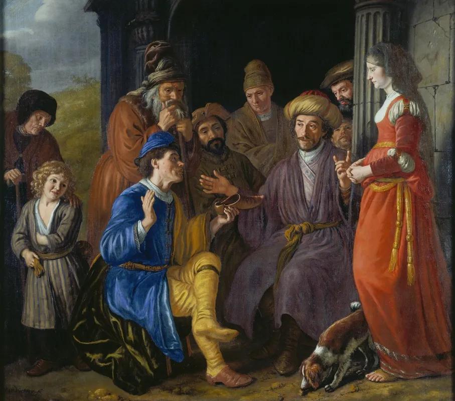 Boaz Takes Over The Inheritance Of Elimelech Wall Art by Jan Victors - High-Resolution Digital Print