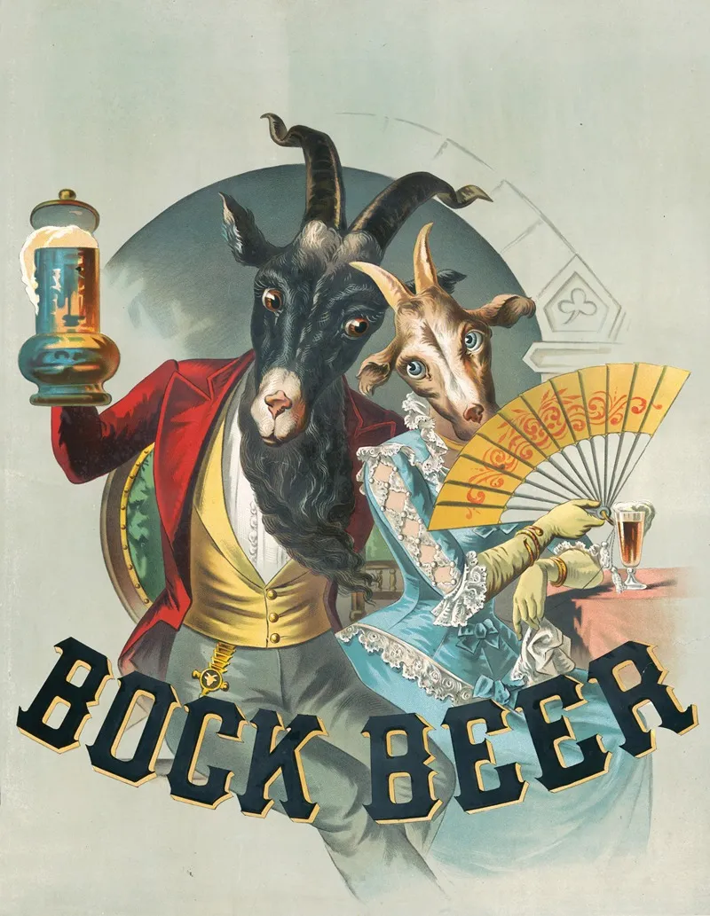 Bock Beer Poster No 8 by Calvert Litho. Co - High-Resolution Digital Print