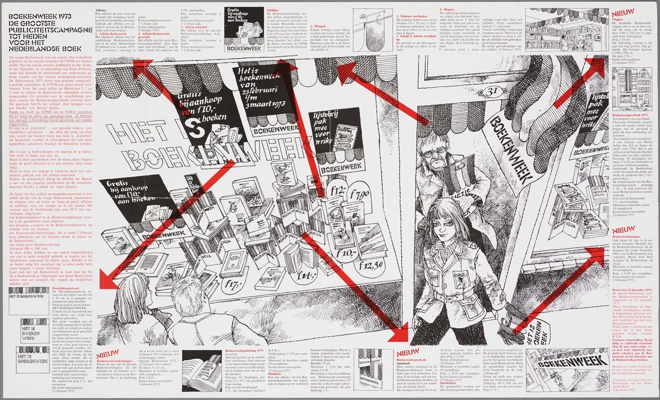 Boekenweek 1973 De Grootste Publiciteitscampagne Tot Heden Voor Het Nederlandse Boek Wall Art by CPNB - High-Resolution Digital Print