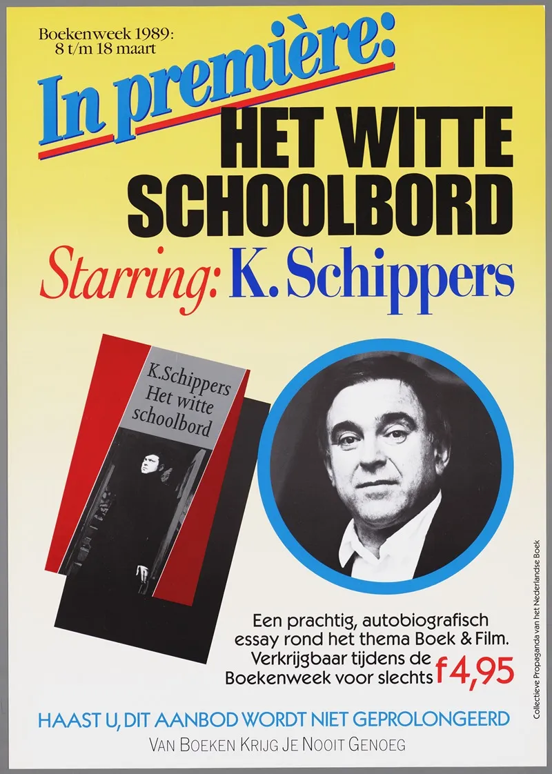 Boekenweek 1989 8 18 Maart In Premiere Het Witte Schoolbord Starring K Schippers Wall Art by CPNB - High-Resolution Digital Print
