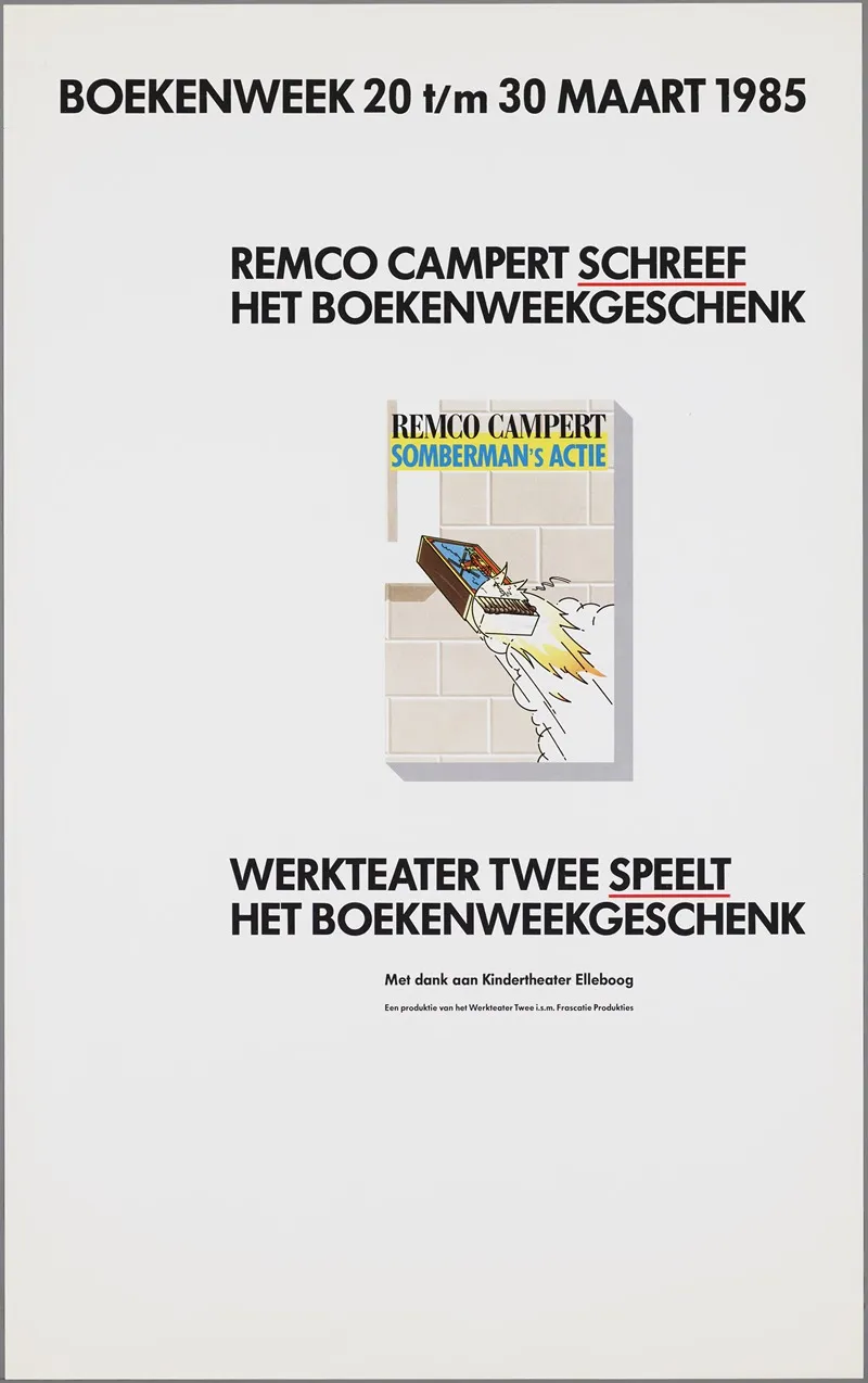 Boekenweek 20 30 Maart 1985 Remco Campert Sombermans Actie Wall Art by CPNB - High-Resolution Digital Print