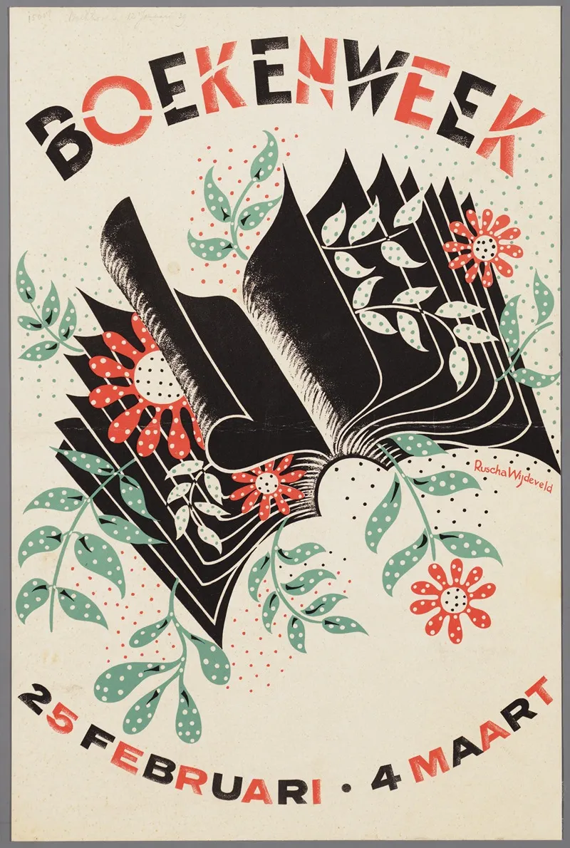 Boekenweek 25 Februari 4 Maart Wall Art by Ruscha Wijdeveld - High-Resolution Digital Print