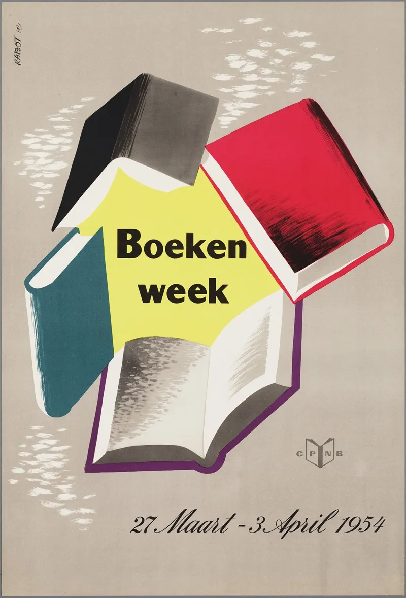 Boekenweek 27 Maart 3 April 1954 Wall Art by Rabot - High-Resolution Digital Print