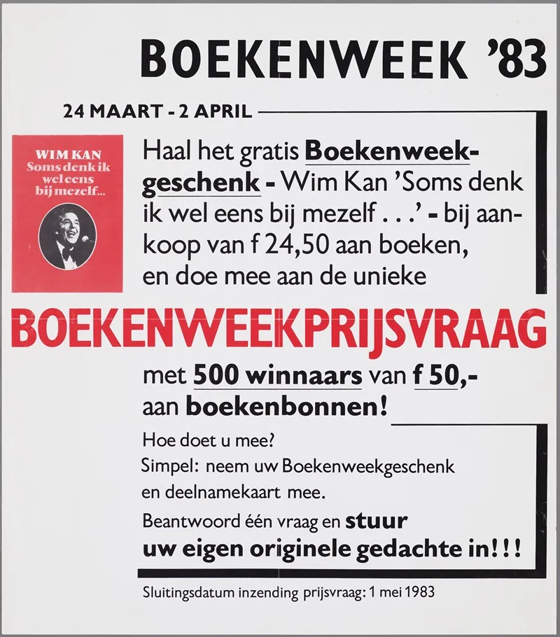 Boekenweek 83 Boekenweekprijsvraag Wall Art by CPNB - High-Resolution Digital Print