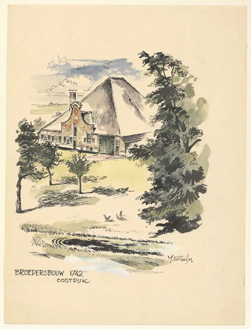 Boerderij Broedersbouw Aan De Oostdijk 13 Te Middenbeemster Wall Art by Maarten Oortwijn - High-Resolution Digital Print