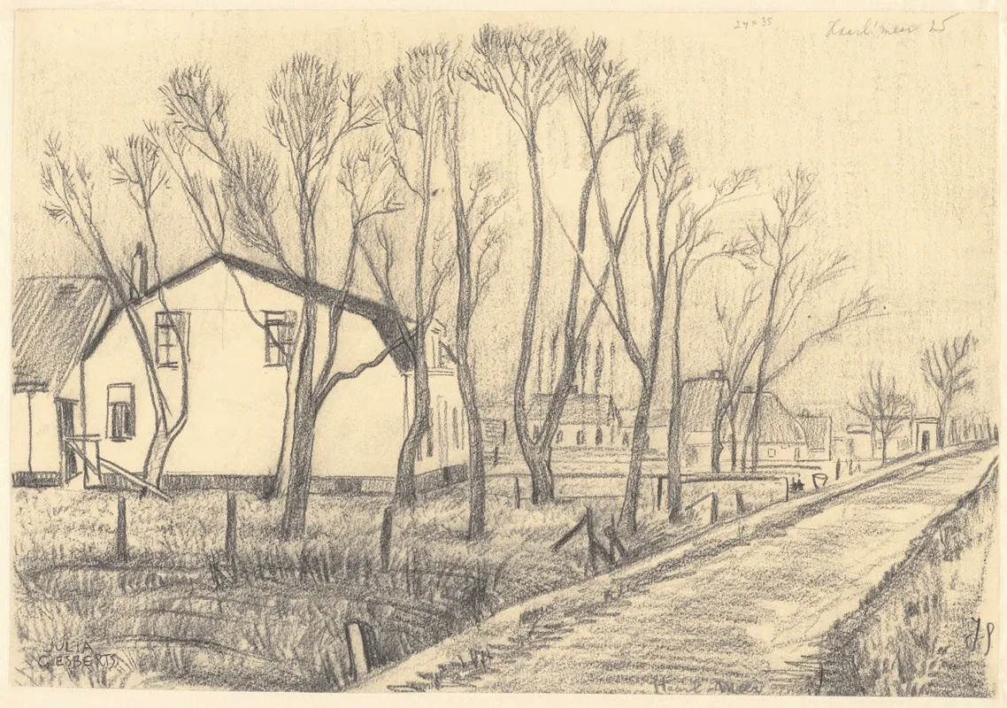 Boerderijen In De Haarlemmermeer Wall Art by Julia Giesberts - High-Resolution Digital Print