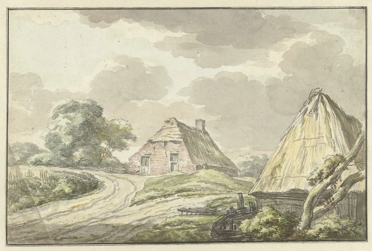 Boerenhuis Aan De Splitsing Van Een Landweg Wall Art by Jan Bulthuis - High-Resolution Digital Print