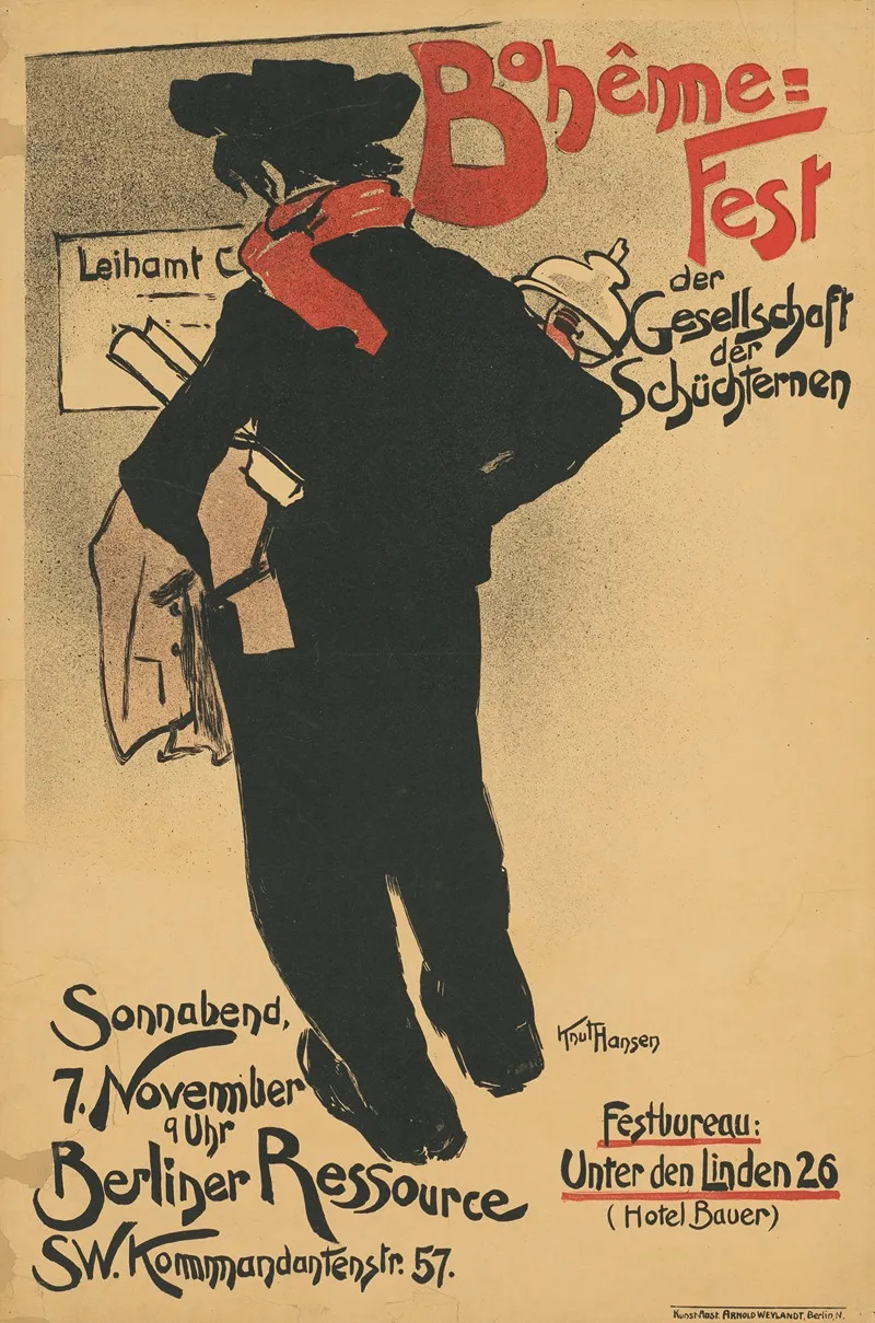 Boheme Fest Der Gesellschaft Der Schuchternen Wall Art by Knut Hansen - High-Resolution Digital Print