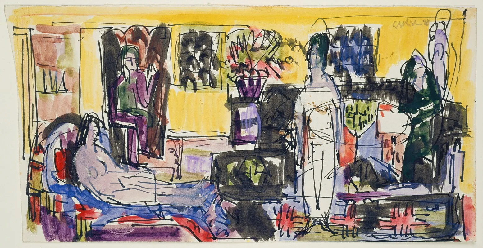 Boheme Moderne Wall Art by Ernst Ludwig Kirchner - High-Resolution Digital Print