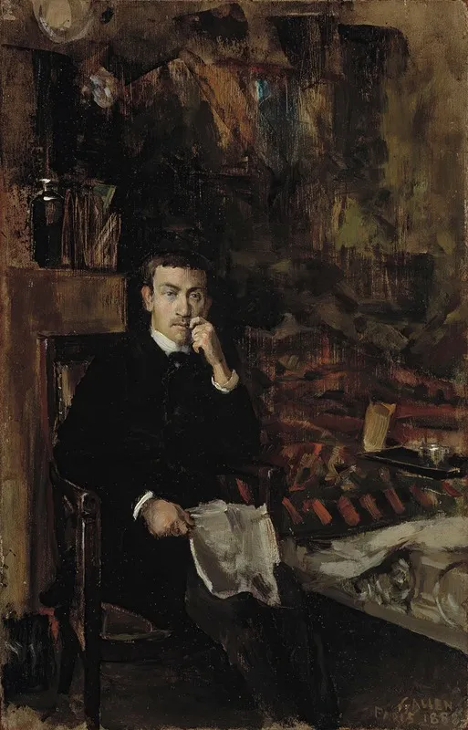 Boheme Portrait Of The Norwegian Artist C A Dornberger