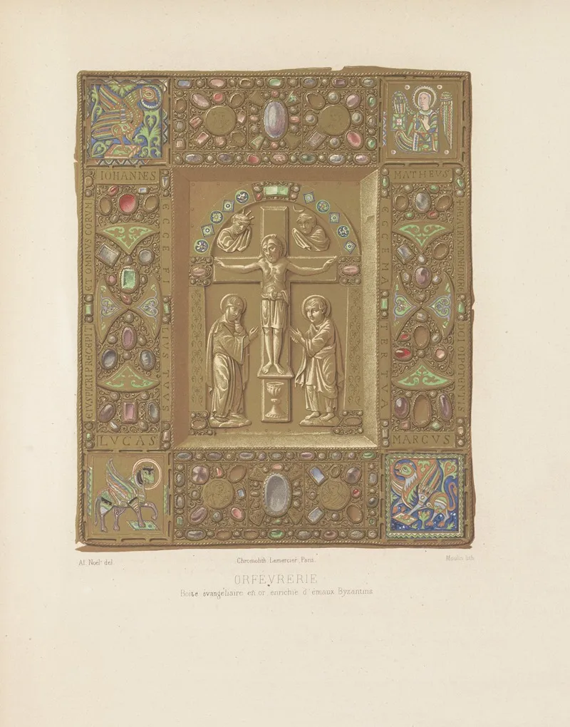Boite Evangeliaire En Or Enrichie Demaux Byzantins Wall Art by Joseph Rose Lemercier - High-Resolution Digital Print