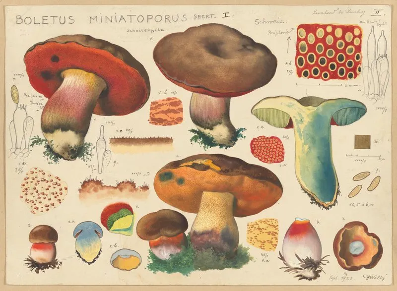 Boletus Miniatoporus Secrt Wall Art by Hans Walty - High-Resolution Digital Print