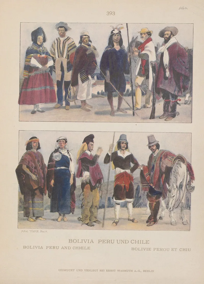 Bolivia Peru And Chile Wall Art by Adolf Rosenberg - High-Resolution Digital Print
