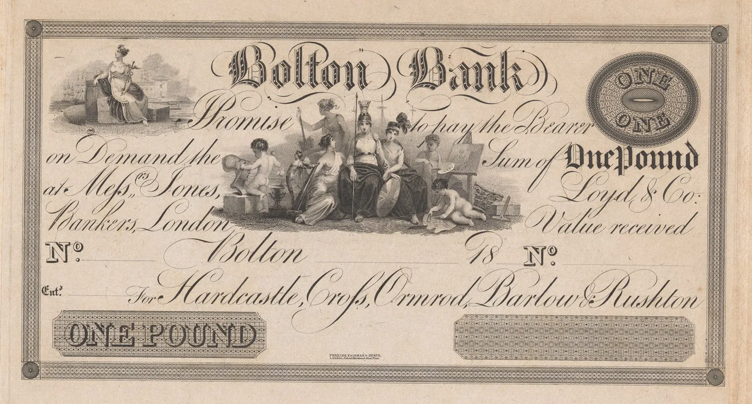 Bolton Bank One Pound Note Wall Art by Perkins &amp; Heath - High-Resolution Digital Print