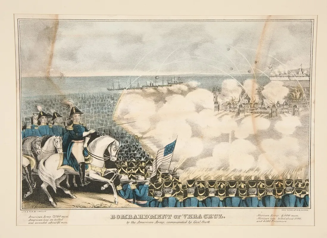 Bombardment Of Vera Cruz Wall Art by James S. Baillie - High-Resolution Digital Print