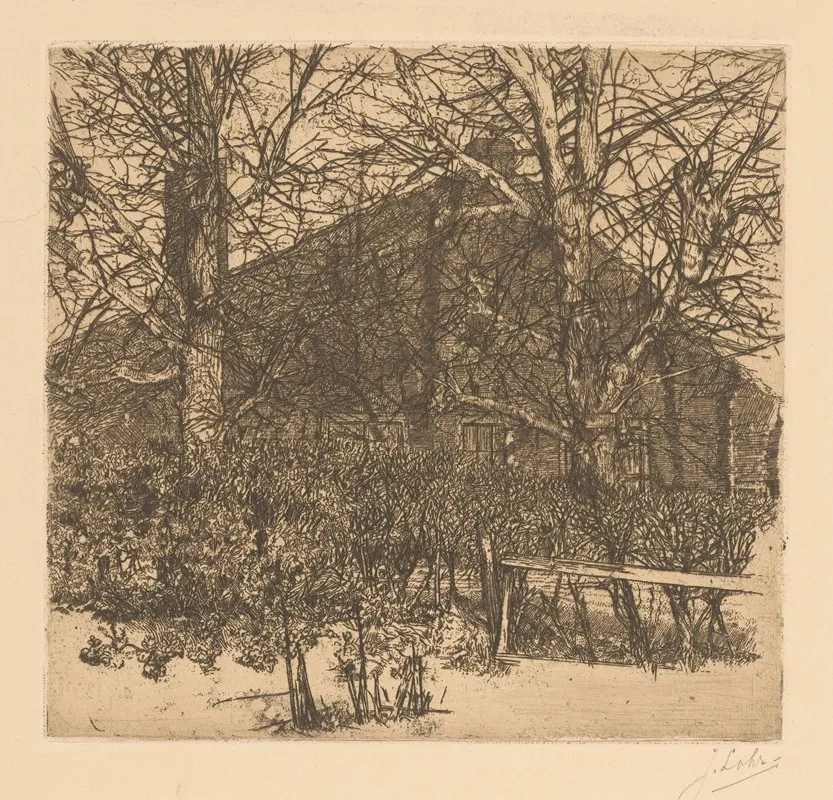 Bomen Voor Boerderijwoning Wall Art by Johannes Löhr - High-Resolution Digital Print