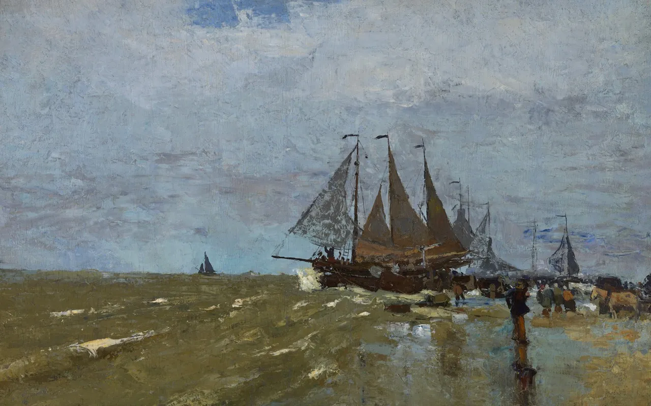 Bomschuit Op Het Strand Te Katwijk Wall Art by Jan Toorop - High-Resolution Digital Print