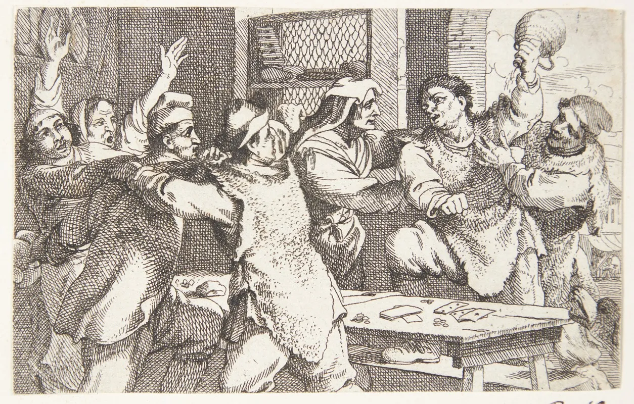 Bonder I Slagsmal Wall Art by Jan Baptist de Wael - High-Resolution Digital Print