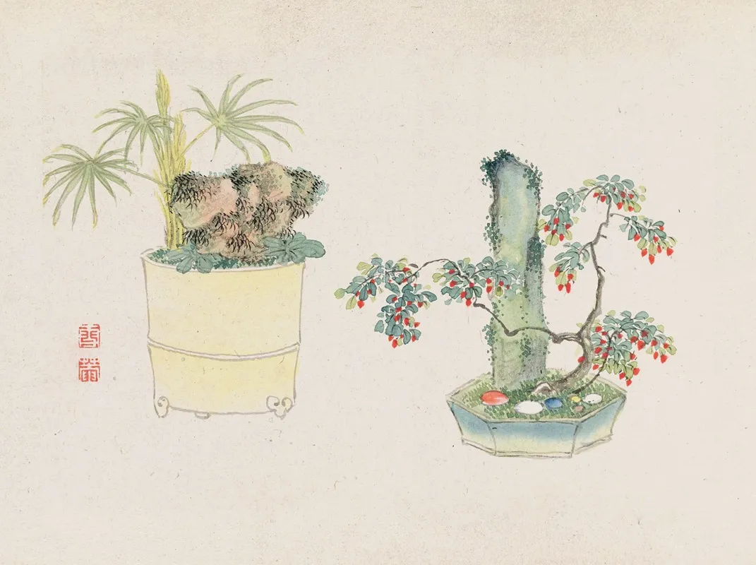Bonsai Kabenzu Pl 23 Wall Art by Anonymous - High-Resolution Digital Print