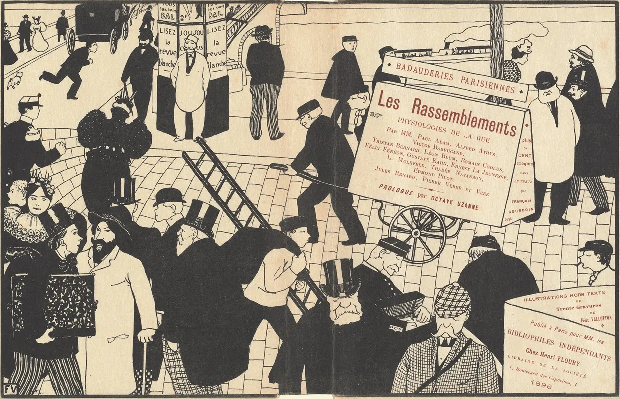 Book Jacket For Les Rassemblements Wall Art by Félix Vallotton - High-Resolution Digital Print