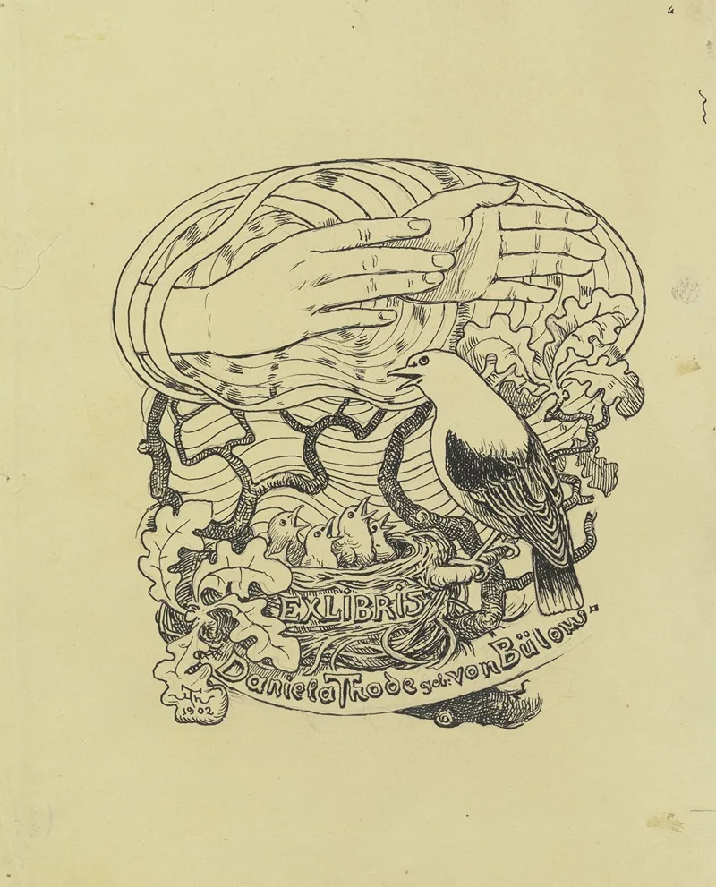 Book Plate Daniela Thode Wall Art by Hans Thoma - High-Resolution Digital Print