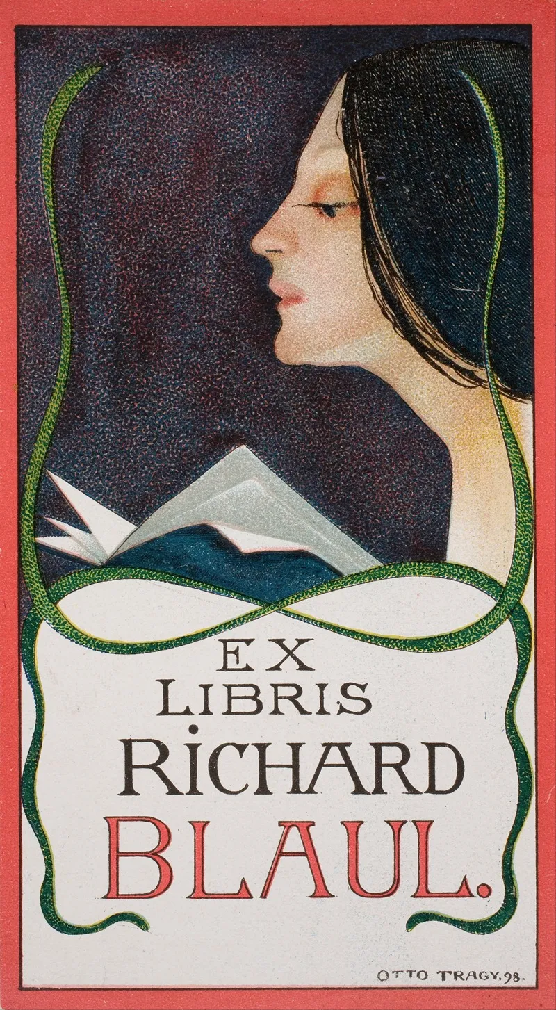 Book Plate Of Richard Blaul Wall Art by Otto Tragy - High-Resolution Digital Print